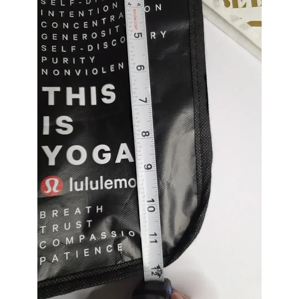 2 Lululemon Reusable Shopping Tote Lunch Bag 12